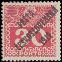 Austrian Postage Due Stamps from 1908/13 overprinted