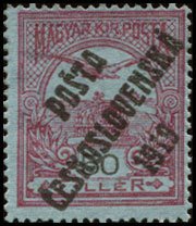 Hungarian Stamps from 1913-16 overprinted