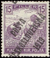 Hungarian Stamps from 1916-18 overprinted