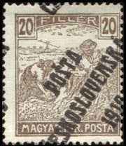 Hungarian Stamps from 1916-18 overprinted