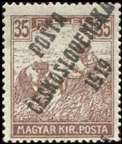 Hungarian Stamps from 1916-18 overprinted