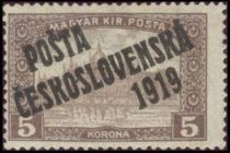 Hungarian Stamps from 1917 overprinted