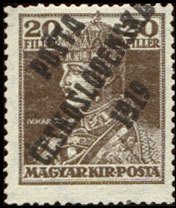 Hungarian Stamps from 1918 overprinted