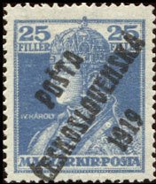 Hungarian Stamps from 1918 overprinted