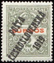 Hungarian Stamps from 1916 overprinted