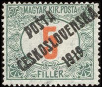 Hungarian Stamps from 1915-1918 overprinted