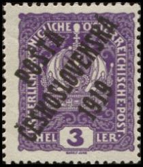 Austrian Stamps of 1916-18 overprinted in black or blue