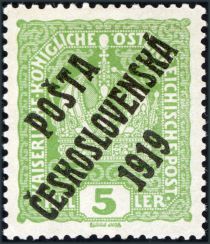 Austrian Stamps of 1916-18 overprinted in black or blue