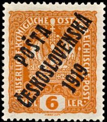 Austrian Stamps of 1916-18 overprinted in black