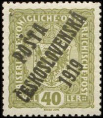 Austrian Stamps of 1916-18 overprinted in black or blue