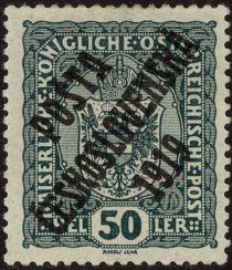 Austrian Stamps of 1916-18 overprinted in black or blue