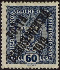 Austrian Stamps of 1916-18 overprinted in black