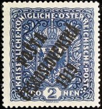 Austrian Stamps of 1916-18 overprinted, broad format