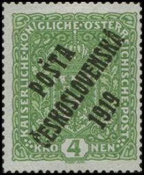 Austrian Stamps of 1916-18 overprinted, slender format