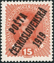 Austrian Stamps of 1916-18 overprinted in black or blue