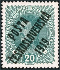 Austrian Stamps of 1916-18 overprinted in black or blue