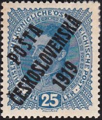 Austrian Stamps of 1916-18 overprinted in black or blue