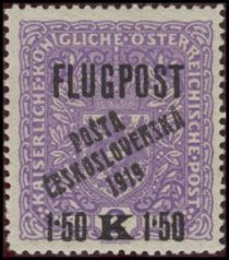 Austrian Airmail overprinted