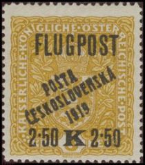 Austrian Airmail overprinted