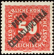 Austrian Postage Due Stamps from 1916 overprinted