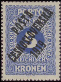 Austrian Postage Due Stamps from 1916 overprinted