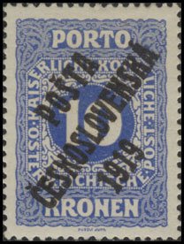 Austrian Postage Due Stamps from 1916 overprinted