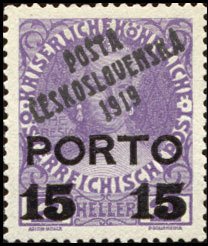 Austrian Porto Stamps 1916-18 overprinted