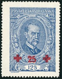 Tomáš Garrigue Masaryk, president - overprint Red Cross