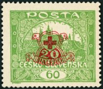 Hradcany at Prague - overprint Red Cross