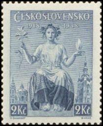 First Czechoslovak Stamps, 20th Anniversary