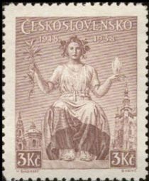 First Czechoslovak Stamps, 20th Anniversary