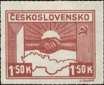 Soviet and Czechoslovak flags