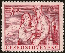 30th Anniversary of Czechoslovakia - Drawing of family