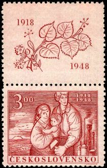 30th Anniversary of Czechoslovakia - Drawing of family