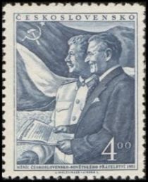 Klement Gottwald and Joseph V. Stalin