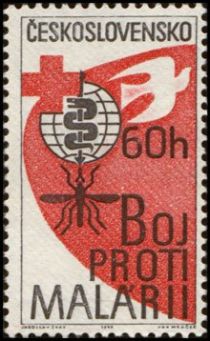 Dove and malaria eradication emblem