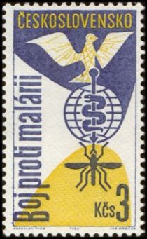 Dove and malaria eradication emblem