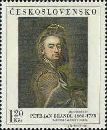 Self-portrait, by Peter J. Brandl (1668-1735)