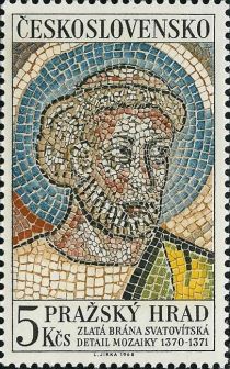 Head of St. Peter, mosaic from St. Vitus Cathedral