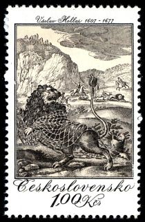 The Lion and the Mouse, by Vaclav Hollar (1665)