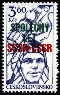 Yuri A. Gagarin, Vostok I, overprinted