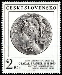 Czechoslovak Academy medallion, engraved by Otakar Spaniel