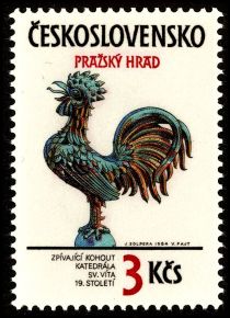 Crowing rooster, St. Vitus Cathedral, 19th century