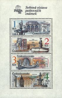 PRAGA ’88 - Prague Fountains Souvenir Sheet