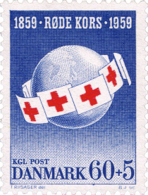 Red Cross symbol encircling the Globe